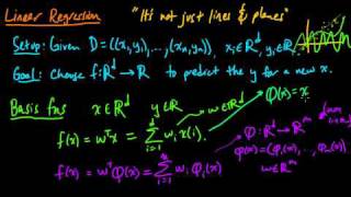 ML 91 Linear regression  Nonlinearity via basis functions [upl. by Ricardama873]