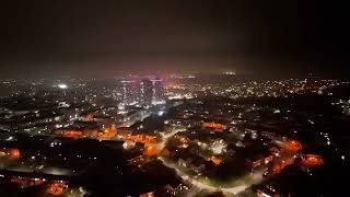 Drone footage of 5th November from Stockingfield Bridge in Glasgow [upl. by Eiramanitsirhc]