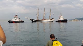 Barcolana 55 larrivo a Trieste della nave scuola Palinuro [upl. by Nnybor]