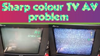 Sharp TV Automatic AV Auto option change problem Sharp crt tv repair Hindi [upl. by Ikiv]