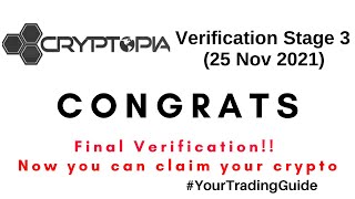 Cryptopia Exchange Claim stage 3  Verify your Identity for Cryptopia Exchange Claim Cryptocurrency [upl. by Danna]