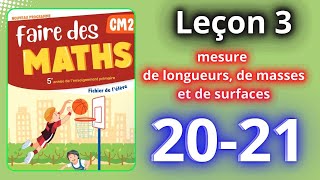 Faire des maths cm2 leçon 3 page 2021 [upl. by Aiciruam]