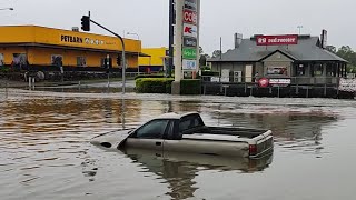 Morayfield Flooding 2022  Day Two Walking Around In The Heavy Rain [upl. by Dranyar157]