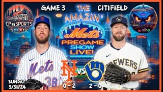 Amazin Mets Pregame Show New York Mets vs Milwaukee Brewers Game 3 LGM  Mets  MLB [upl. by Itsur]