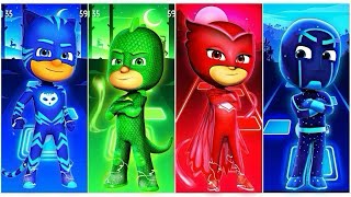 Catboy 🆚 Owlette 🆚 Gekko 🆚 Romeo  PJ Masks  Tiles Hop EDM Rush [upl. by Llevron]