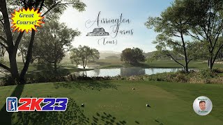 PGA Tour 2K23  Airrington Farms Tour  Course Showcase with Flyover [upl. by Sitoeht]