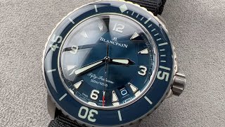 Blancpain Fifty Fathoms Titanium 501512B40NAOA Blancpain Watch Review [upl. by Atinaujnas]