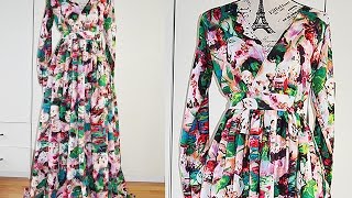 DIY I How To Make A Maxi Dress With Slit I Easy Sewing [upl. by Euqininod53]