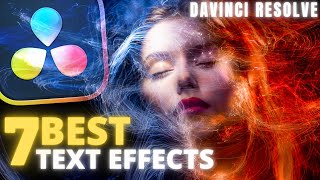 7 BEST Text EFFECTS in Davinci Resolve Free  Tutorial [upl. by Balough262]