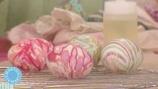 Egg Dyeing with Silk Fabrics  Martha Stewart [upl. by Nahtanha]