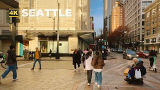 4k HDR SEATTLE City Walk DOWNTOWN Virtual Tour  7th to Westlake  USA Travel Video [upl. by Alonzo]