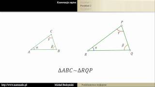 Podobieństwo trójkątów  sposób zapisu [upl. by Zingale244]
