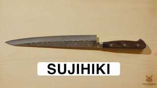 Sujihiki Knife  Japanese Kitchen Knife Introduction  MUSASHI JAPAN [upl. by O'Driscoll]