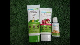 MAMAEARTH ANTI ACNE KIT  REVIEW amp UNBOXING [upl. by Etep]