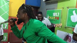 Samini does Live Band in Okay FM  Full Performance [upl. by Adigun44]