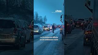 Neige et verglas  bouchons galère dans les transports le point sur la situation [upl. by Hale]