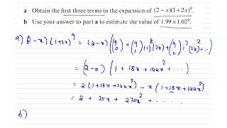 Chapter 6Binomial coefficient Example 67Obtain the first three terms in the expansion of [upl. by Haduj]