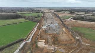 HS2 Construction Progress Westbury to Radstone January 24 [upl. by Sylas]