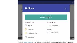 Creating a Test with Quizlet [upl. by Aivad]