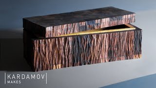 Simple but Extremely Beautiful  Textured Wooden Box Project [upl. by Noreht]