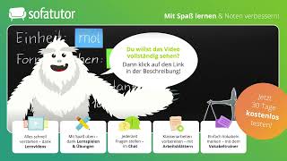 Stoffmenge und molare Masse – Größen in der Chemie einfach erklärt – Chemie 8 amp 9 Klasse [upl. by Notaek]