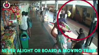 Desist alighting or boarding a moving train AND save yourself from any harm [upl. by Norah]