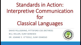 Interpretive Communication for Classical Languages [upl. by Shanleigh]