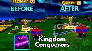 Upgrade Plaza 5 to 6 for open New building and upgrade in Kingdom Conquerors ROBLOX [upl. by Finny]