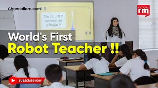 Worlds First Robot Teacher Introduced at Indus International School in Bangalore [upl. by Akiwak696]