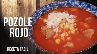 pozole rojo muy facil y delicioso [upl. by Airotahs279]