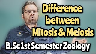 Difference between Mitosis amp Meiosis bedkdian mjpru bsc1stsemester zoology [upl. by Eltsyrk]