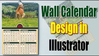 2025 Calendar Design in Illustrator Bangla II Wall Calendar design 2025 II ২০২৫ সালের ক্যালেন্ডার [upl. by Lefty]