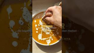 KÜRBISSUPPE mit quotGRILLED FETAquot 🎃 rezept kürbissuppe [upl. by Drahser]