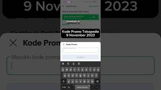 Update Kode Promo Tokopedia Hari Ini 9 November 2023  Klaim Cashback 10000 Gopay Coins [upl. by Nylarad]