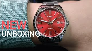 UNBOXING AND REVIEW NEW CASIO MTP1302PD4AVEF  Red Dial [upl. by Orion]