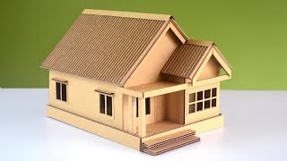 DIY  How to Make a Beautiful Cardboard House Very Easily  measurements given [upl. by Annam880]