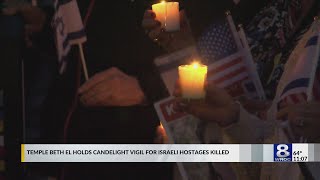 Temple Beth El holds candlelight vigil for Israeli hostages killed including one American [upl. by Amick855]