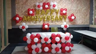 anniversary surprise decoration ideas balloon decoration ideas balloon decoration decor video [upl. by Atnahc]