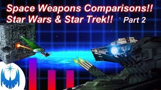 Space Weapons Comparisons Part 2  Star Wars and Star Trek [upl. by Sucul79]