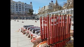 Fallas de Valencia 2018 Mascletà 3 de Marzo Pirotecnia Vulcano [upl. by Atinid]