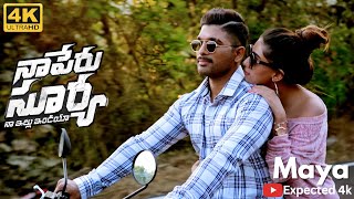 Maya 4k Videosong  Naa Peru Surya Naa illu India  Allu Arjun Anu Emmanuel  Vakkantham Vamsi [upl. by Rozele]