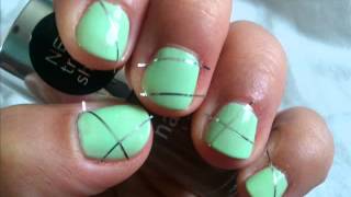 Brown amp GreenShort Nails  Marron amp Vert Ongles Courtswmv [upl. by Allegna]