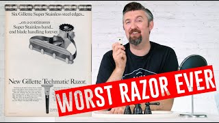 Razor Archive Gillette Techmatic the WORST Razor Gillette Ever Made [upl. by Anerahs]