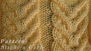 How To  Staghorn Cable  Pattern [upl. by Idolah617]