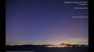 Comet C2022 E3 ZTF at perihelion online observation – 14 Jan 2023 [upl. by Nerol]