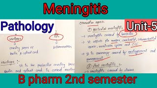 Infectious Disease Meningitis b pharm 2nd Sem Unit5  Introduction Etiology And pathogenesis 📕💉📕 [upl. by Gnehc540]