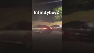 Group of Infinities cutting up in a parking lot infinitywar finfinvideos 350zdrift 350zlife [upl. by Ennoirb276]