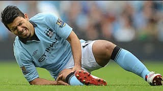 Sergio Aguero Injury [upl. by Akienom61]