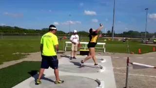 Kris Lindow 443quot SHOT PUT Breakdown [upl. by Novelc432]