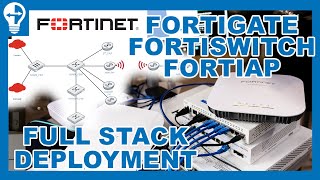 Fortinet Full Stack Configuring FortiGate FortiSwitch FortiAP  SDWAN VLAN SSID wFortiLink [upl. by Vallonia]